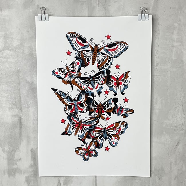 "BUTTERFLIES" PRINT