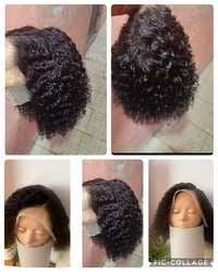 12 inch Water wave human hair wig