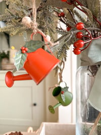Image 1 of SALE! Hanging Festive Watering Can ( Set of 2 )