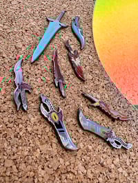 Image 2 of Leveling Up Dagger Set Enamel Pins