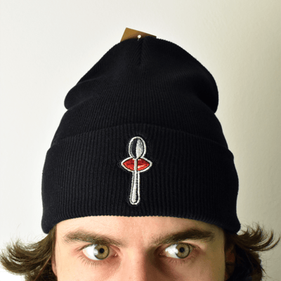 Image of Black Winter Hat - (100% cotton)