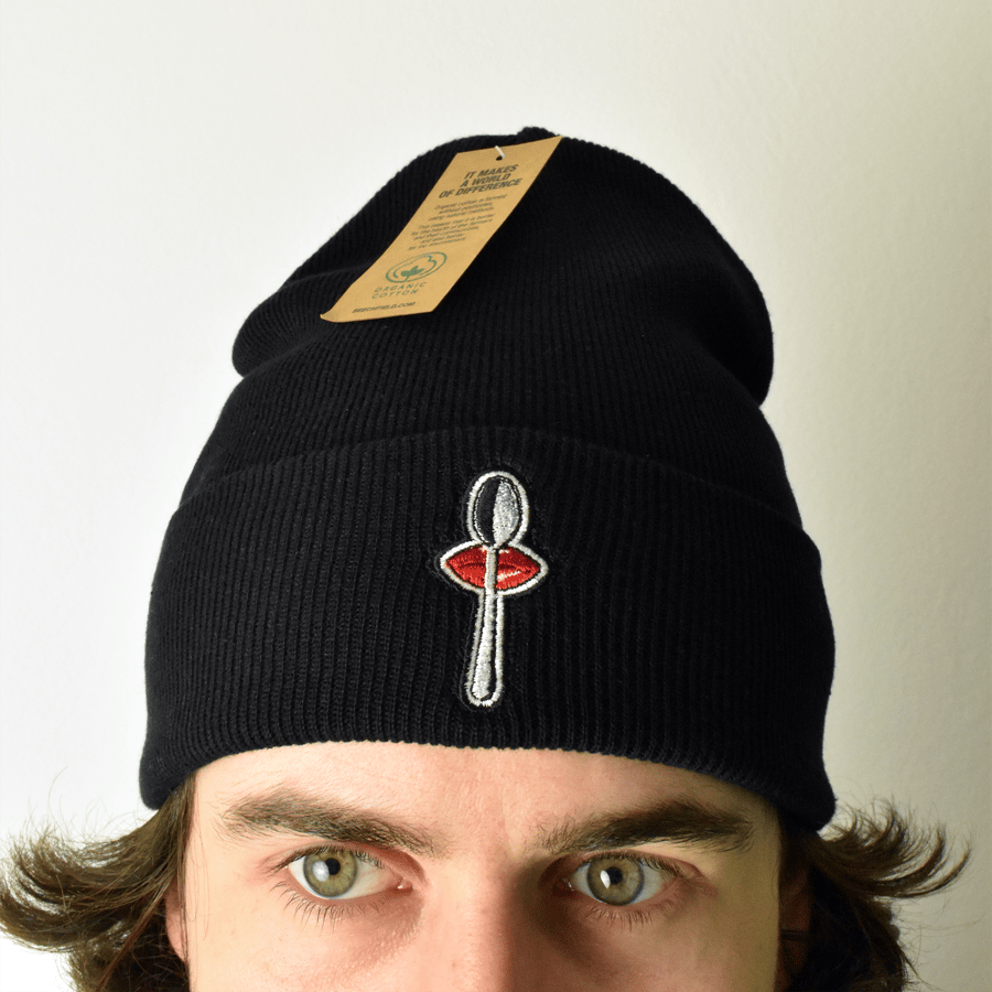 Image of Black Winter Hat - (100% cotton)