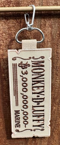 Image 3 of Wanted Pirate Embroidered Keychain