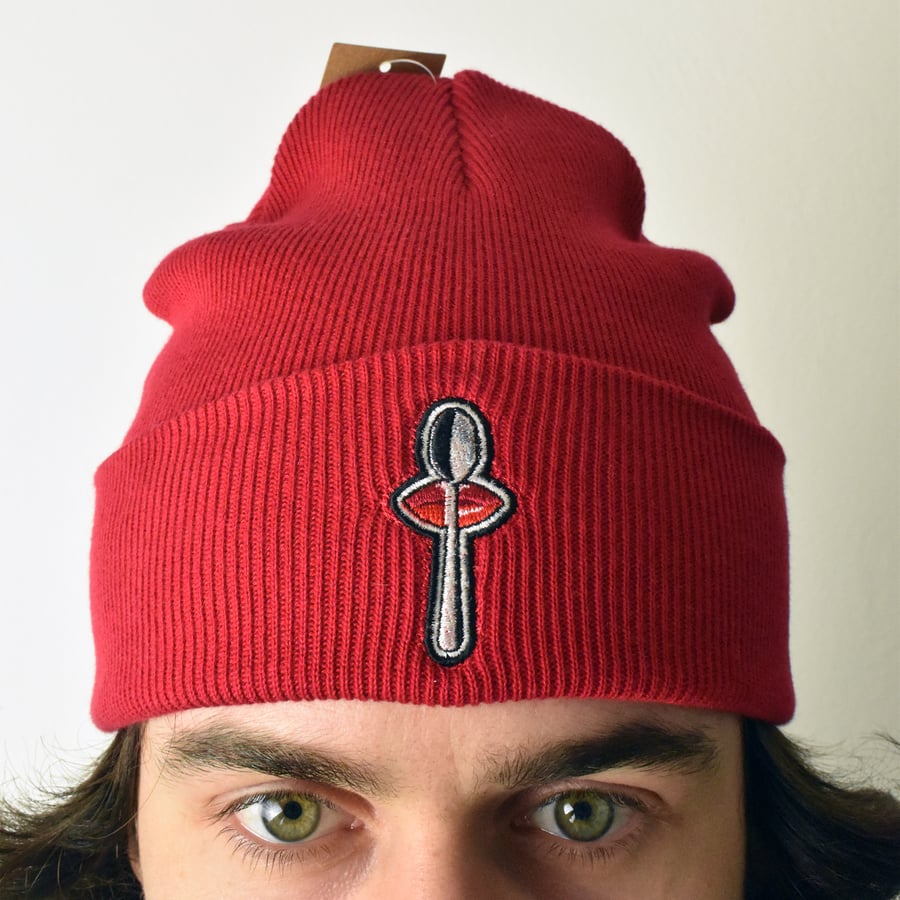 Image of Red Winter Hat - (100% cotton)