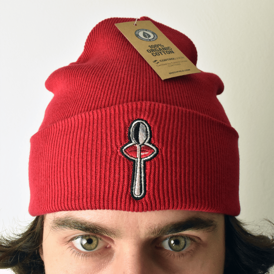 Image of Red Winter Hat - (100% cotton)