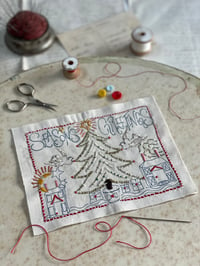 Image 1 of Seasons Greetings Embroidery Template 