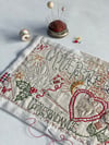 Carte Postale Christmas Embroidery Template