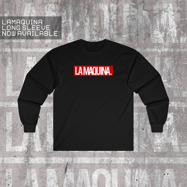 Image of LaMaquina - "Classic Logo" Long Sleeve (Black/Red)