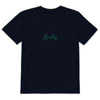 Image 6 of Lucky Organic Embroidered front -cotton kids t-shirt