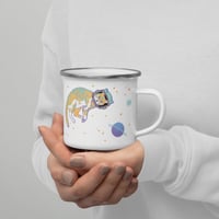 Image 3 of Catstronaut Enamel Adventure Mug