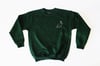 KIDS, Rabbitman's 'LINE ART', Crew Sweatshirt/Forest Green