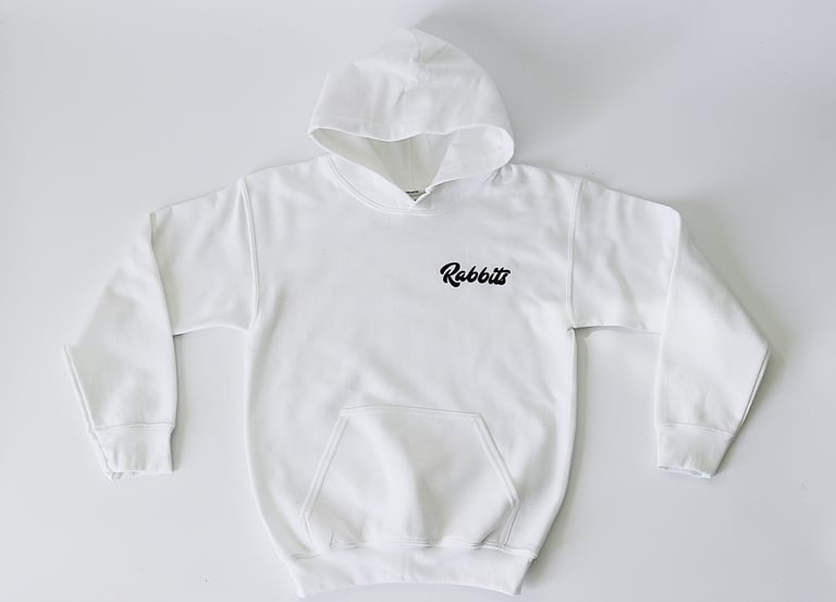 KIDS, Rabbitman's, 'RABBITS' Hoodie/White