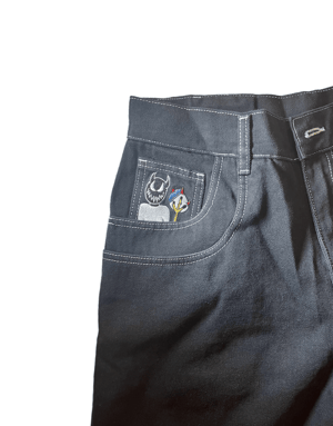 Image of Black Cargo Denim 