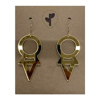 Image 1 of coyolxauhqui II / acrylic / gold