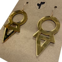 Image 2 of coyolxauhqui II / acrylic / gold