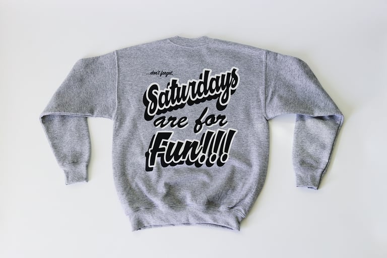 KIDS, Rabbitman's 'SATURDAY', Crew Sweatshirt/Sport Gray