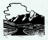 Boulder Flatirons Limited Edition Block Print