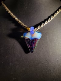 Image 2 of Dichroic shark tooth pendant..