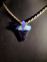 Image 3 of Dichroic shark tooth pendant..