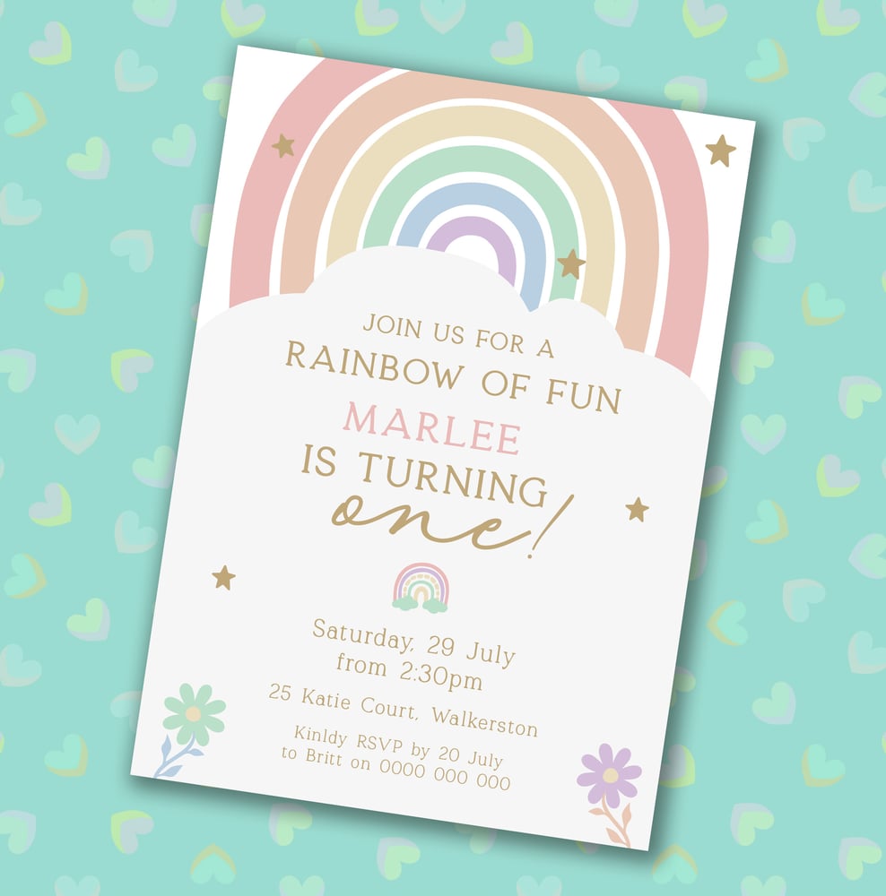 Image of Rainbow Invitation
