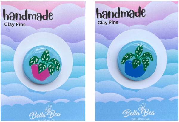 Image of Plant Handmade Clay Pins