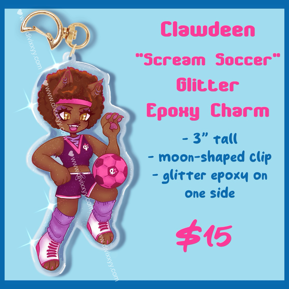 Clawdeen "Scream Soccer" Charm