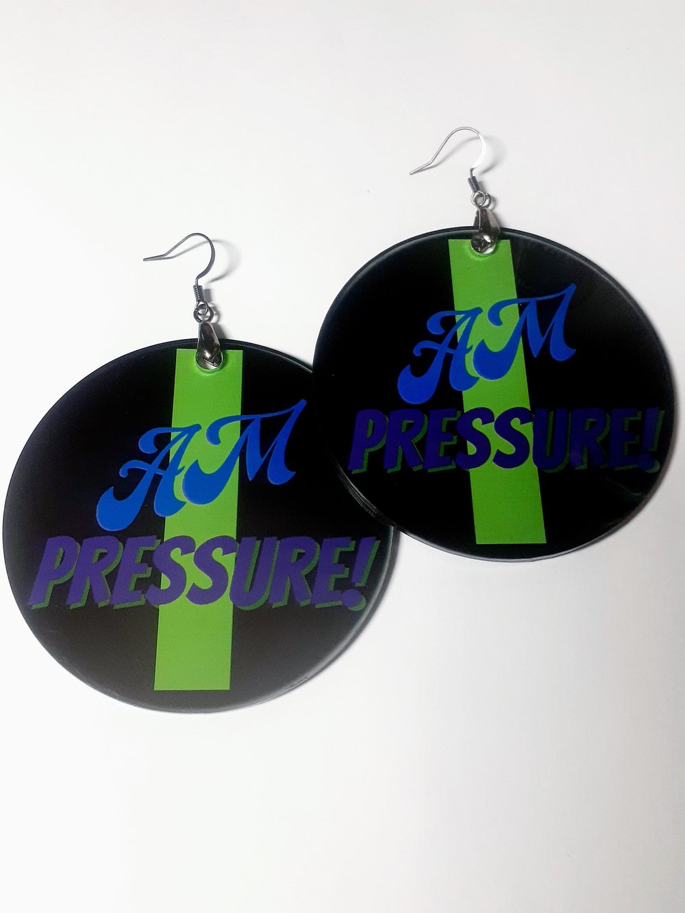 Image of I Am Pressure Urban Dangling Sublimation earrings