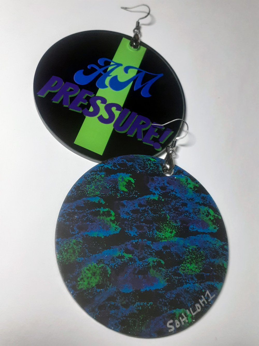 Image of I Am Pressure Urban Dangling Sublimation earrings