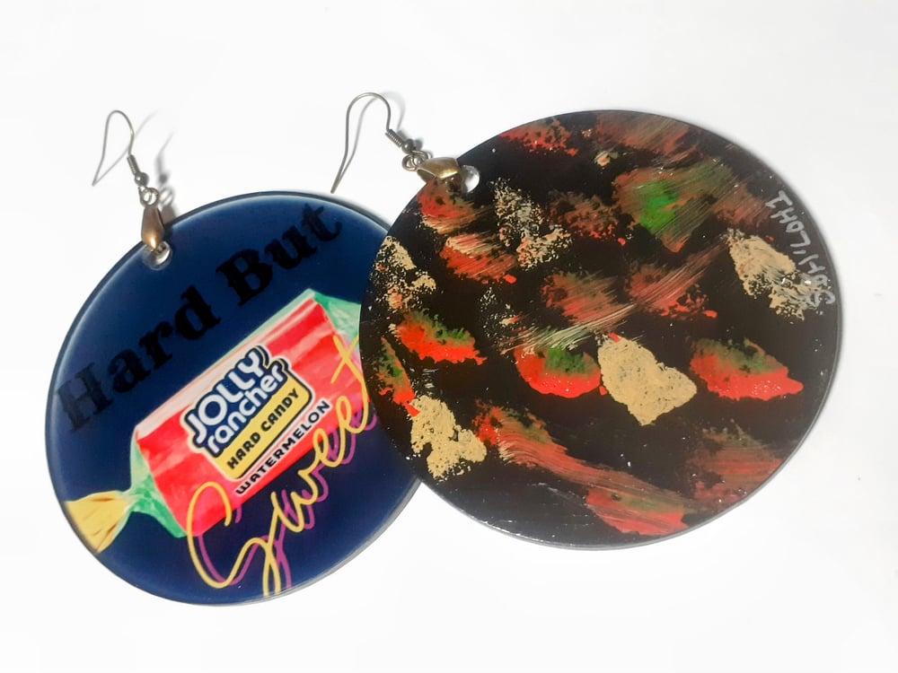 Image of Hard But Sweet Jolly Rancher inspired Statement Earrings