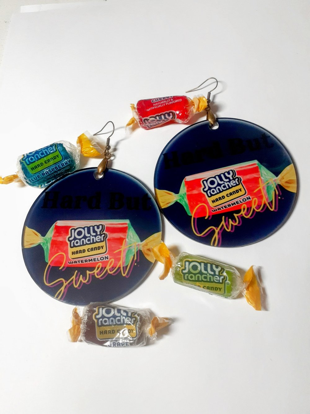 Image of Hard But Sweet Jolly Rancher inspired Statement Earrings