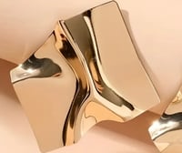 Image 3 of Gold Wavy Earrings 