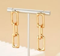 Image 1 of Gold Link Earrings 