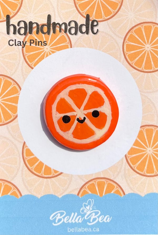 Image of Tree Fruits Handmade Clay Pins