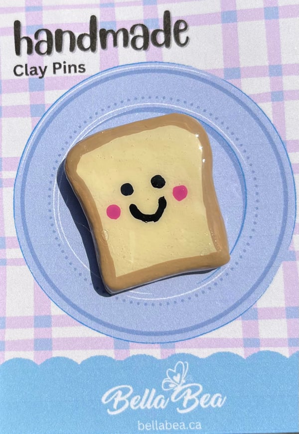 Image of Breakfast Foods Handmade Clay Pins
