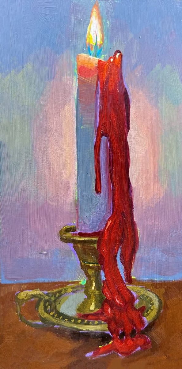 Melting Like Hot Canlde Wax by Sari Shryack - Original Painting