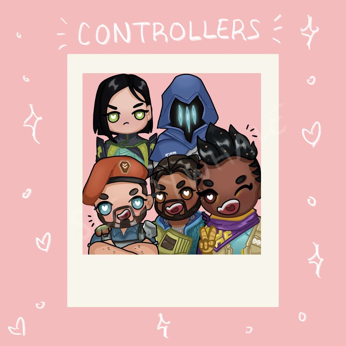 Image of VALORANT polaroid keychain (Controllers)