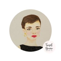 Audrey Hepburn | Colour Pencil Illustration | Ornament, Brooch or Magnet 