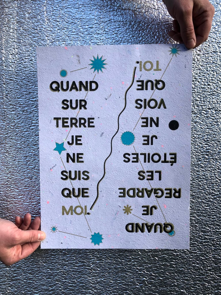 Papier Grande Ourse / Affiche "QUAND SUR TERRE"