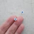 Small 5.5mm Silver Dot Studs in Dusky Denim Blue Reserved for Sarah Image 2