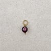 Pendent perle en verre millefiori mauve