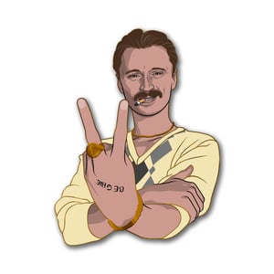 Begbie hard enamel pin badge with CMYK print