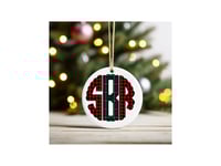 Image 1 of CUSTOM Christmas Plaid Monogram