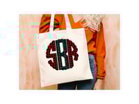 Image 2 of CUSTOM Christmas Plaid Monogram