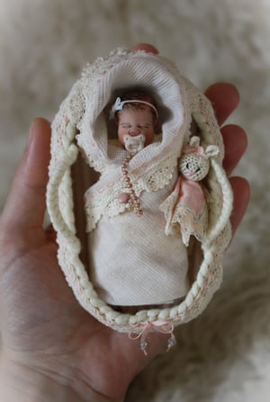 Image of OOAK Miniature Baby Girl "Maya"