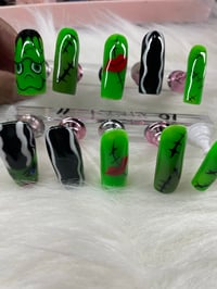 Image 1 of FRANKENSTEIN & BRIDE GLOW N DARK ACRYLIC SET 