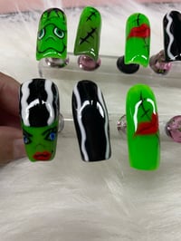 Image 2 of FRANKENSTEIN & BRIDE GLOW N DARK ACRYLIC SET 