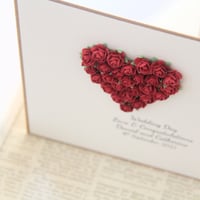 Image 3 of Luxury Wedding Card. Personalised Wedding Gift. Red.