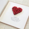 Luxury Wedding Card. Personalised Wedding Gift. Red.