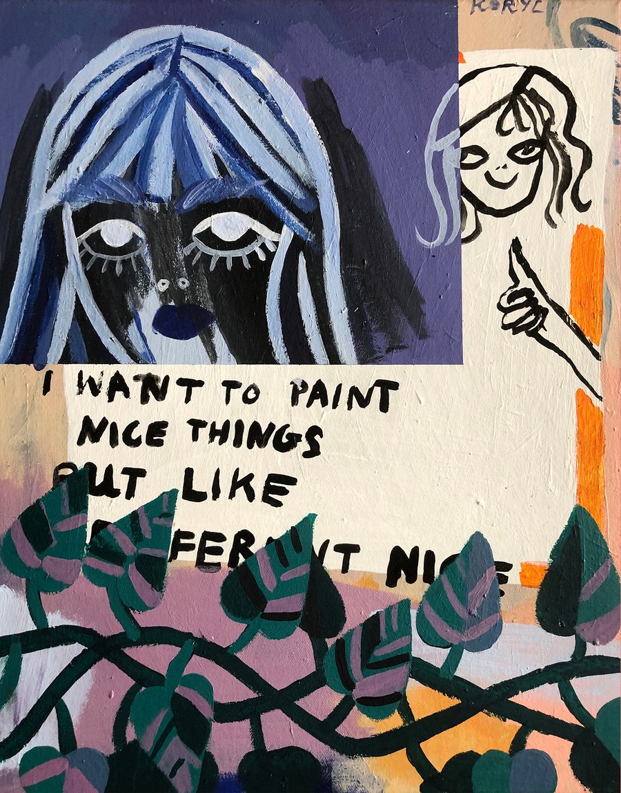 Image of "i wish i want i wont" painting