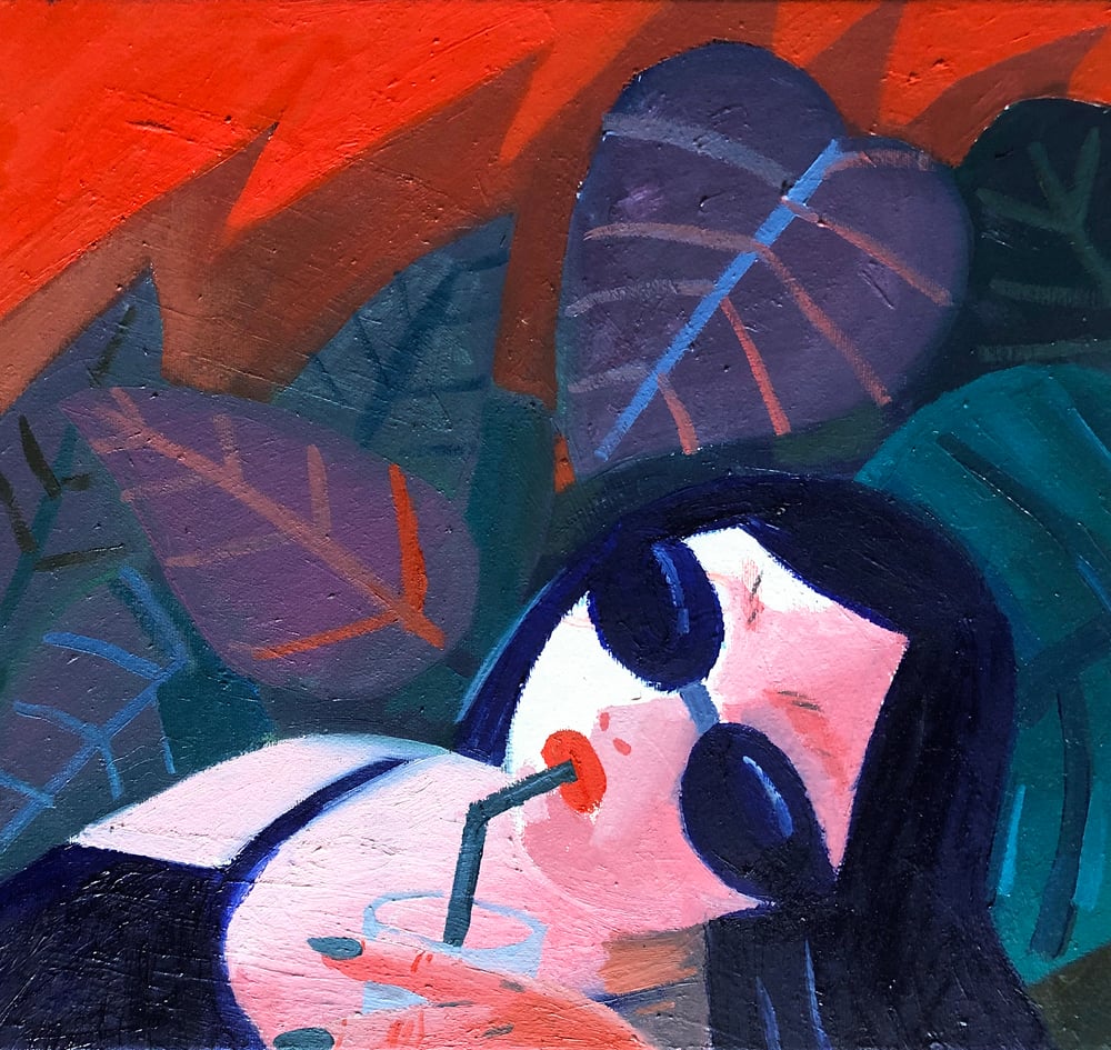 Image of "i'm just chilling" painting